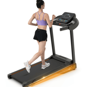Compact Easy Folding Treadmill With Audio Speakers And Incline Adjuster