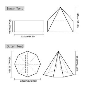TrailPeak™ - Solo Camping Teepee Tent