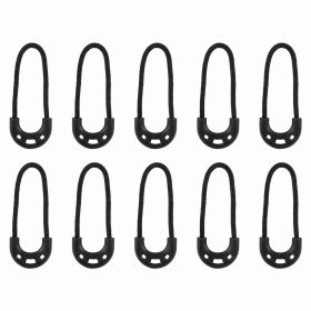 10pcs/bag EDC Black Small Zipper Pulls Cord Rope For Outdoor Travel Clothing Backpack Accessory