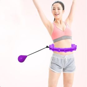 CoreHoop™ - Adjustable Weighted Fitness Ring (Option: Purple-24 knots)