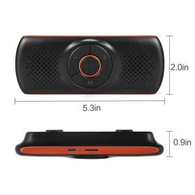 Bluetooth Car Hands-Free Phone MP3 Cross-Border Car Speaker Subwoofer (Color: Orange)