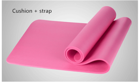 NBR Yoga Mat (Option: Pink With straps-1.5)