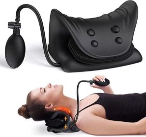 CerviLift™ - PU Foam Cervical Traction Pillow (Color: Black)