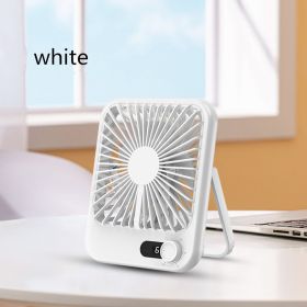 Portable Mini Hand Clip Fan USB Charging Quiet Desktop Electric Fan High Quality Student Dormitory Small Cooling Ventilador Fans (Color: White)