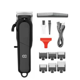 New Cutter Head Adjustable Electric Hair Clipper (Option: V118 Black)