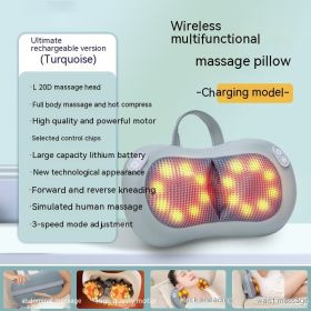 SootheMate™ - Cushion Neck & Back Massager (Option: Charging model-green)
