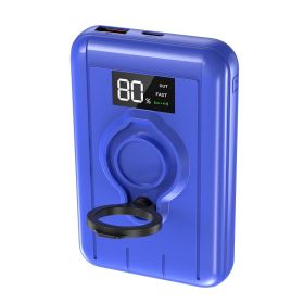 Mini Magnetic 10000 MA Wireless Power Bank (Option: Blue-10000 MA)