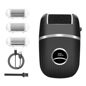 New Electric Foot Grinder Exfoliating Calluses Pedicure Device Waterproof Household (Option: Black-USB)