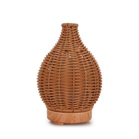BreezeNest™ - Mini Rattan Aroma Diffuser (Option: Light Wood Grain Base-5VUSB)